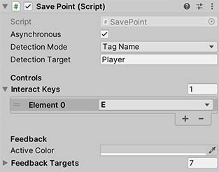 Save Point component