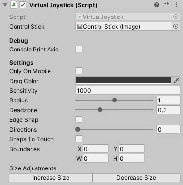 Virtual Joystick component