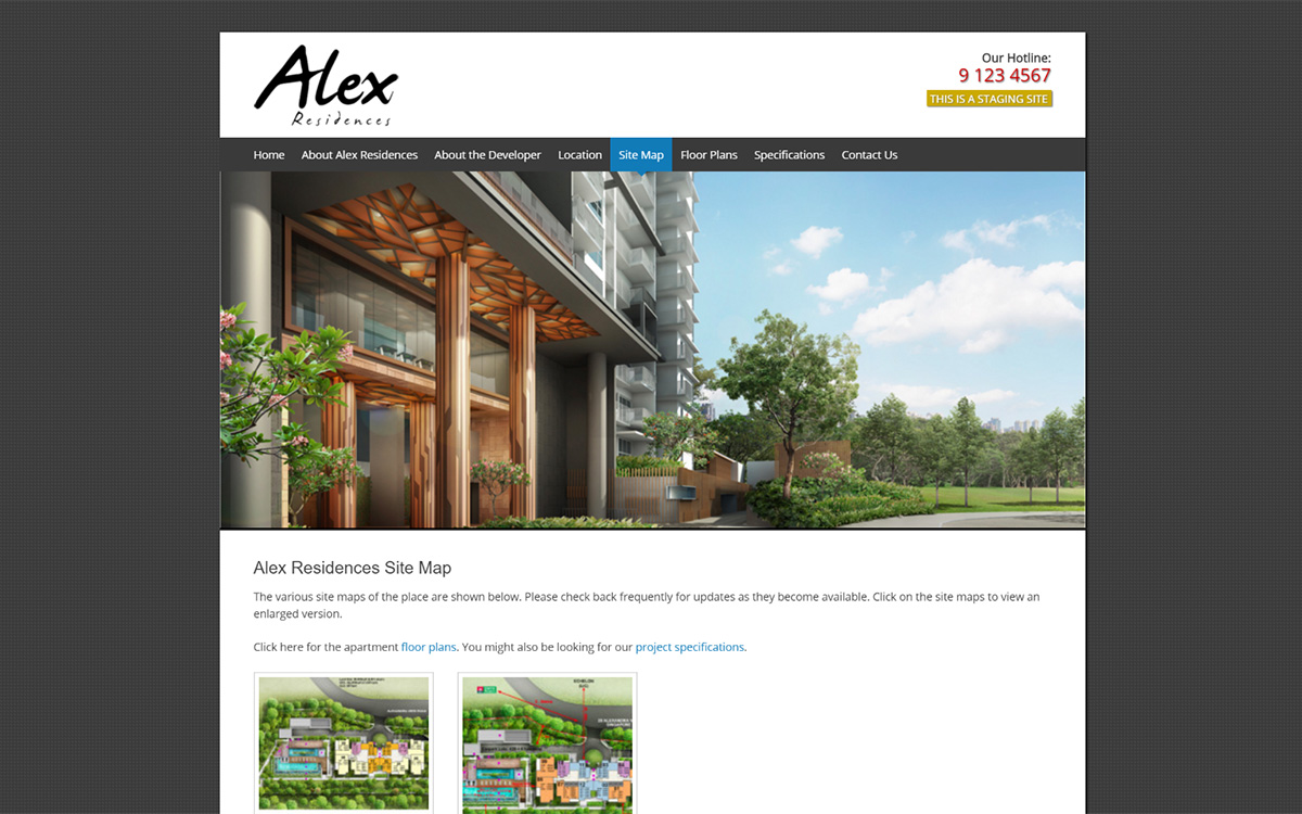 Alex Residences - Site Maps