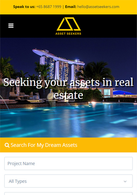 Home Page (Mobile) — Asset Seekers