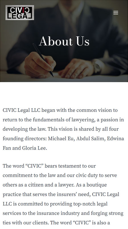 About Us (Mobile) — CIVIC Legal LCC