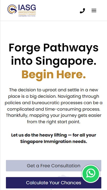 Home Page (Mobile) — Immigration@SG