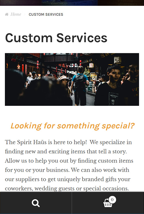 Custom Services (Mobile) — The Spirit Haüs