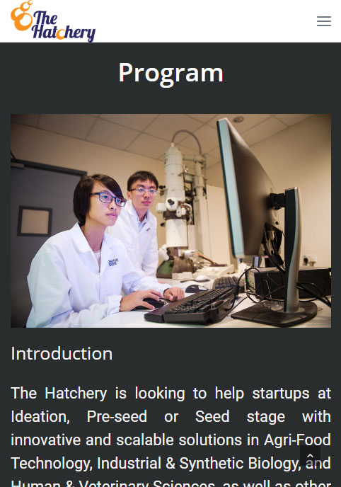 Program (Mobile) — The Hatchery